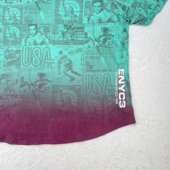 Enyce Shirt All Over Print Mens 4X 1968 Olympics Stamp Collection Sports - Picture 5 of 13